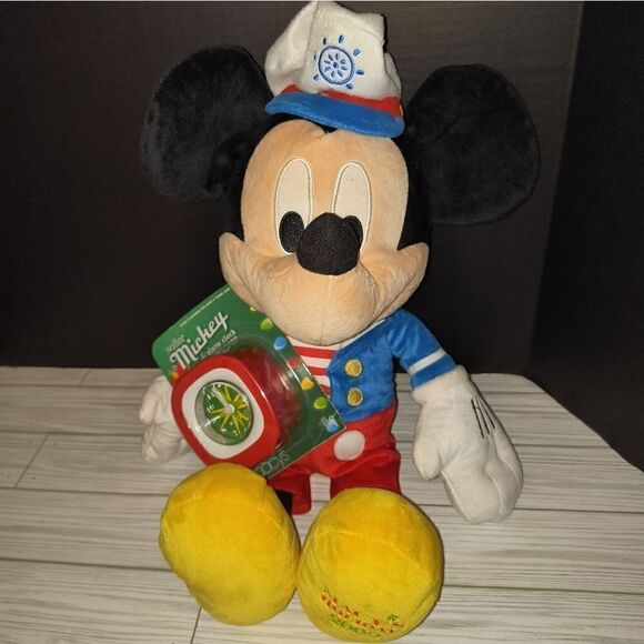 Disney Macy's Holiday Sailor Mickey With Alarm Clock 2009 Collectible Plush Toy - Picture 1 of 10